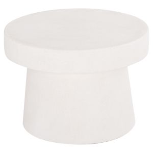 Coffee table round series Santorini Hm18051 MDF in white color Φ60x42.5hcm.