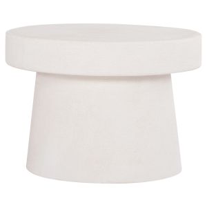 Coffee table round series Santorini Hm18051 MDF in white color Φ60x42.5hcm.