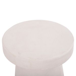 Coffee table round series Santorini Hm18052 MDF in white color Φ48x49hcm