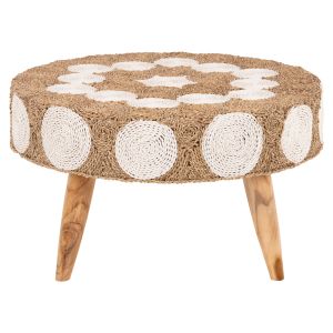 Coffee table round teak wood Hm7825 D81x45cm
