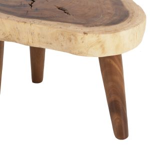 Coffee table solid wood suar Dompu Hm9630 with top 8cm 66x44x46hcm