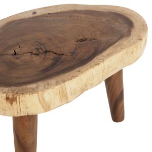 Coffee table solid wood suar Dompu Hm9630 with top 8cm 66x44x46hcm