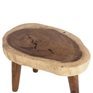 Coffee table solid wood suar Dompu Hm9630 with top 8cm 66x44x46hcm
