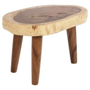 Coffee table solid wood suar Dompu Hm9630 with top 8cm 66x44x46hcm