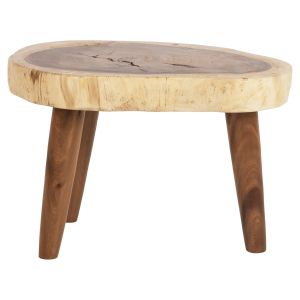 Coffee table solid wood suar Dompu Hm9630 with top 8cm 66x44x46hcm