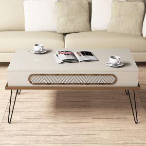 Coffee table melamine in cream color Hm9500,03