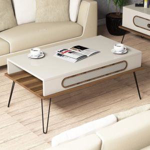 Coffee table melamine in cream color Hm9500,03