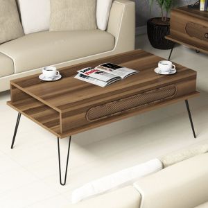 Coffee table melamine in walnut color Hm9500,02