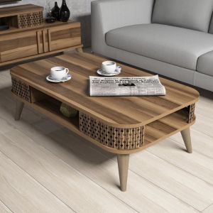 Coffee table melamine in walnut color Hm9501,02