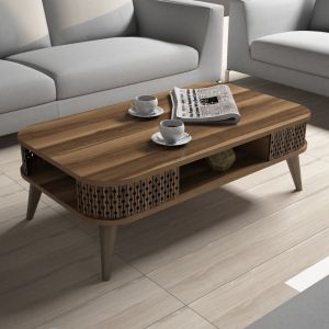 Coffee table melamine in walnut color Hm9501,02
