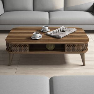 Coffee table melamine in walnut color Hm9501,02