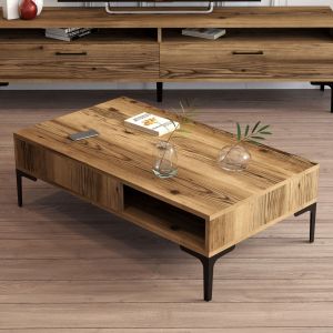 Coffee table melamine in walnut color Hm9503,01