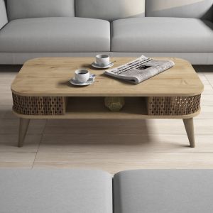Coffee table melamine natural oak Hm9501.01