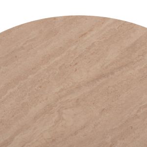 Oval coffee table Cater Hm18321 ceramic top with travertine stone look - MDF base 120x60x46h