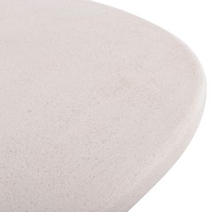 Coffee table oval series Santorini Hm18054 Mdf in musky white color 54x54.5x40hcm.