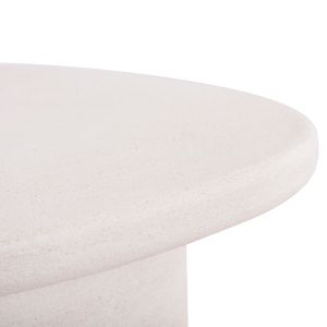 Coffee table oval series Santorini Hm18054 Mdf in musky white color 54x54.5x40hcm.