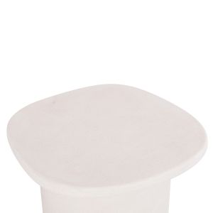 Coffee table oval series Santorini Hm18054 Mdf in musky white color 54x54.5x40hcm.