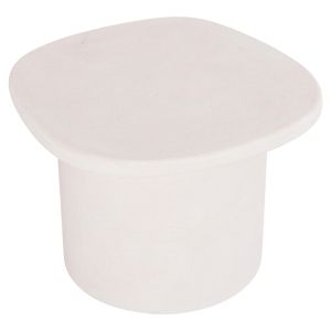 Coffee table oval series Santorini Hm18054 Mdf in musky white color 54x54.5x40hcm.