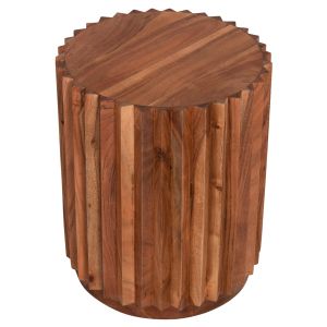 Coffee table Sedge Naturally tropical acacia solid wood in natural color D40x50hcm Hm9696