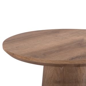 Coffee tables 2pcs set Karan Hm21085 MDF in natural wood color φ80cm &amp;amp;amp; φ45cm