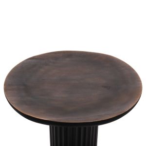 Coffee tables 2 pcs. Elaf Hm9999 mango wood solid - black metal base