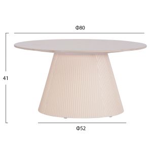 Coffee tables 2pcs. set Duncan Hm21082 Mdf in cream white and ceramic top Φ80cm &amp;amp;amp; Φ45cm