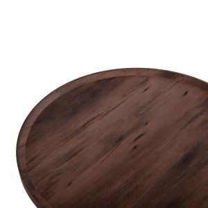 Coffee tables 2 pcs. set Margon Hm21084 Mdf in dark brown color Φ80cm Φ45cm