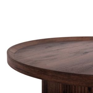 Coffee tables 2 pcs. set Margon Hm21084 Mdf in dark brown color Φ80cm Φ45cm
