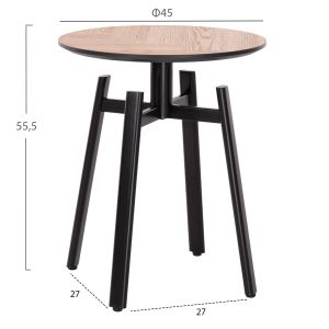 Coffee tables 2 pcs. set Norton Hm21088 Mdf-metal Φ80cm Φ45cm
