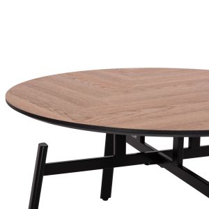 Coffee tables 2 pcs. set Norton Hm21088 Mdf-metal Φ80cm Φ45cm