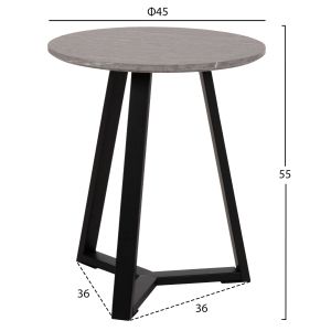 Coffee tables 2pcs. set Rocket Hm21090.01 Mdf in gray marble color Φ80cm &amp;amp;amp; Φ45cm