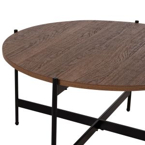 Coffee tables 2 pcs. set Ronda Hm21089.03 Mdf in walnut color Φ80cm Φ50cm