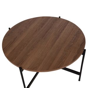 Coffee tables 2 pcs. set Ronda Hm21089.03 Mdf in walnut color Φ80cm Φ50cm