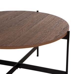 Coffee tables 2 pcs. set Ronda Hm21089.03 Mdf in walnut color Φ80cm Φ50cm