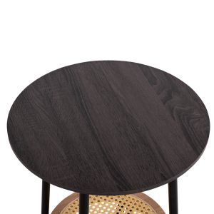 Coffee tables 2 pcs. set Sewell Hm21087 mdf-metal-synthetic rattan Φ80cm Φ45cm