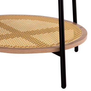 Coffee tables 2 pcs. set Sewell Hm21087 mdf-metal-synthetic rattan Φ80cm Φ45cm