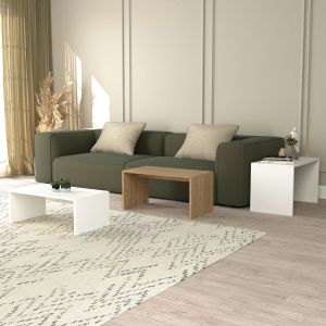 Coffee tables 3 pcs. set Bentil Hm9444.11 melamine in sonama-white 65x35x45hcm.