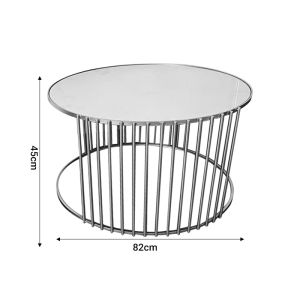 Coffee tables Boroni Gold 2 pieces 80x80x45 / 62x60x40