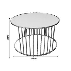 Coffee tables Boroni Gold 2 pieces 80x80x45 / 62x60x40
