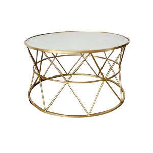 Coffee tables Pelosif Inart set of 2 metal gold color