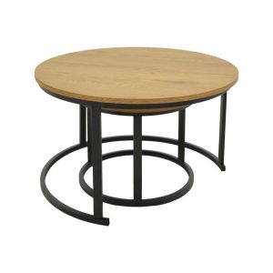 Revelon coffee table set of 2 Revelon coffee tables in oak color