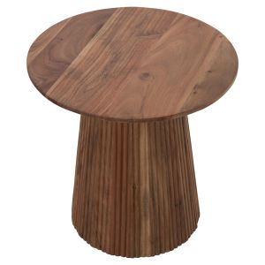 Coffee tables set of 2 Groot Hm11945 made of solid acacia in natural color D80/d45cm