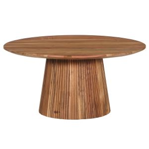 Coffee tables set of 2 Groot Hm11945 made of solid acacia in natural color D80/d45cm