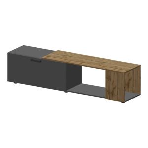 Poelfy living room set in dark gray-oak color 170x37.5x42cm