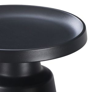 Side table Ginoze metal in black color D50x48.5cm