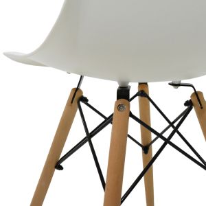 Julita-Cuba dining table set of 5 Pp-mdf color white-sonoma 120x80x75cm