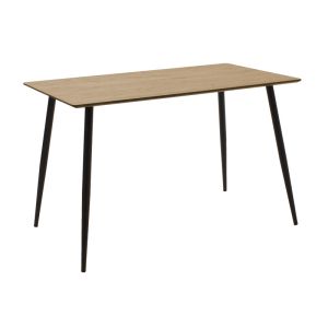 Julita-Cuba dining table set of 5 pieces Mdf-pp in black-sonoma color 120x70x76cm