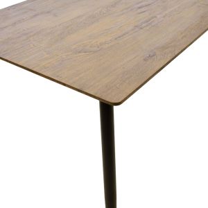 Julita-Cuba dining table set of 5 pieces Mdf-pp in black-sonoma color 120x70x76cm