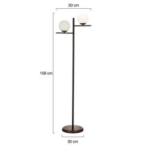 Black metal lamp Hm7432,01 - 30x158cm