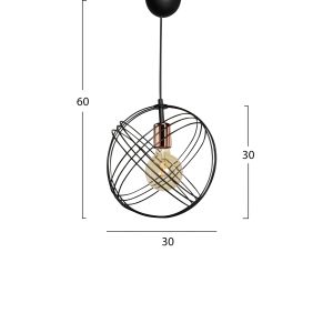 Black metal chandelier Hm7505,01 30x60,